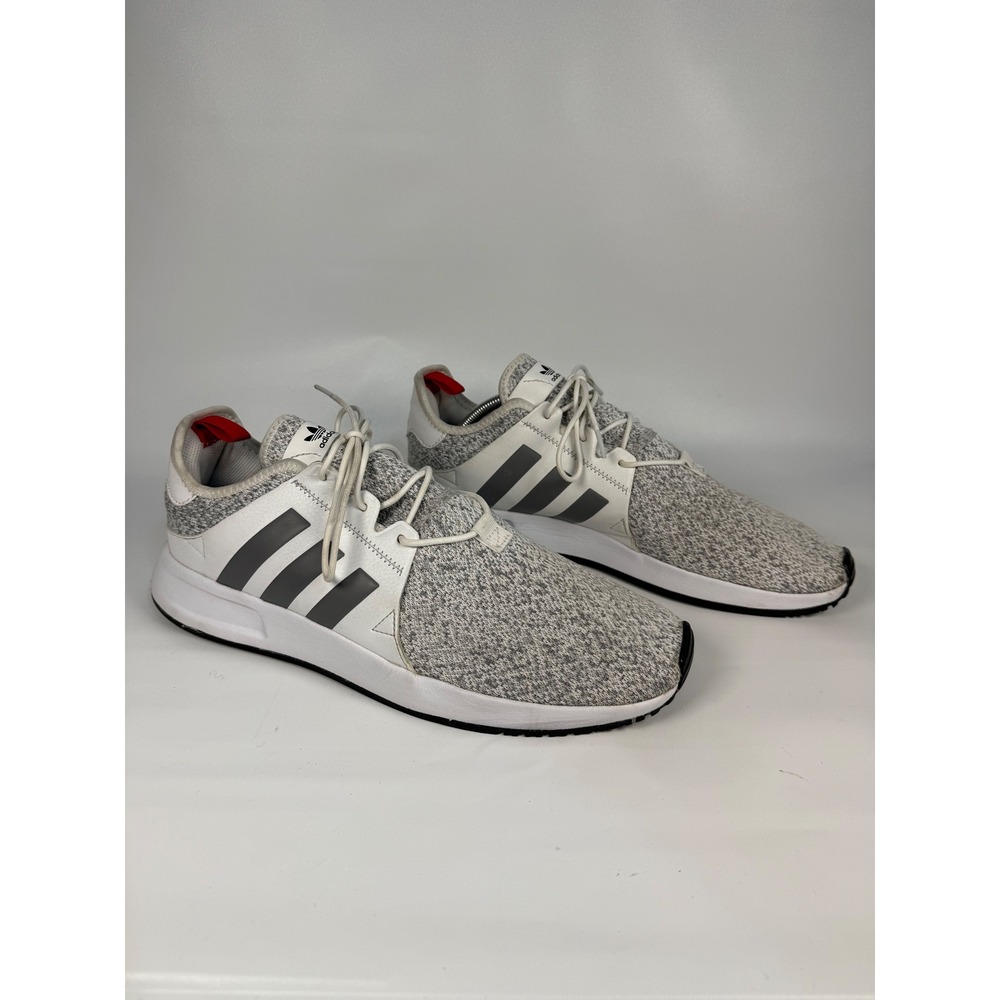 Adidas X PLR Athletic Shoes Mens 11 Speckled Knit White Gray‎ Casual Sneakers